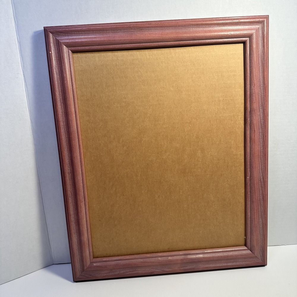 Mauve/VTG Rose 1980s Wood Picture Frame 11x14 Opening Traditional Wall Art Photo